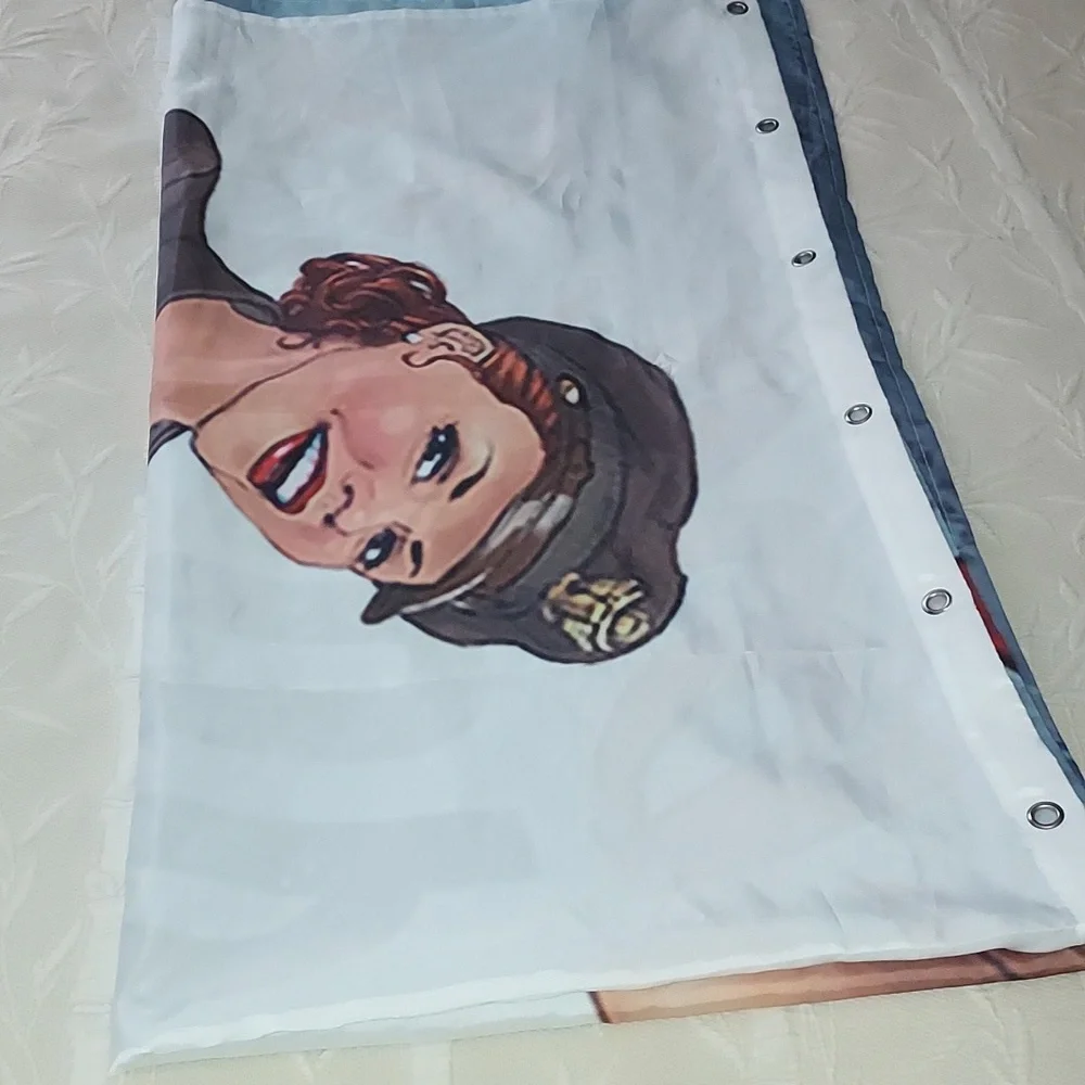 Pin UP Girl Shower Curtian
